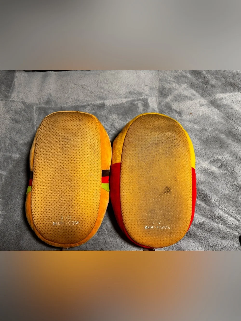 Squishmallows Kids Plush Hamburger & Fries Slipper Set : Size 11-12